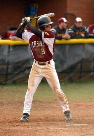 J.J. at bat for Erskine College